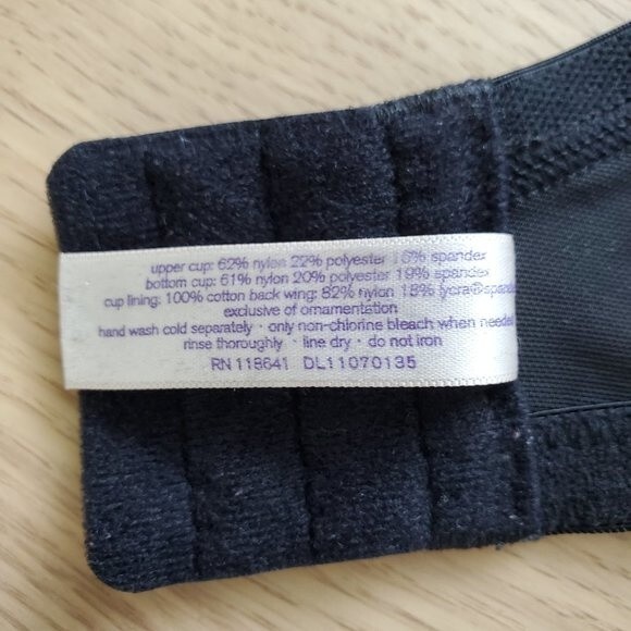 Cacique Red and Black Lace Underwire Bra 40DD - Picture 7 of 8